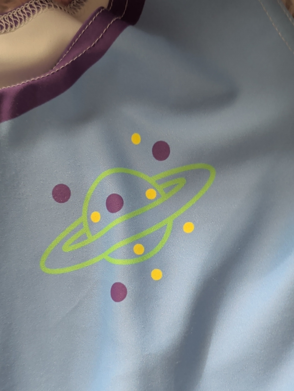 Blue Space-Print Girls' Skater Dress - Picture 3 of 3